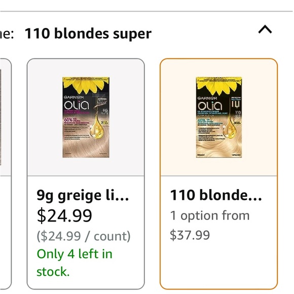 NEW GARNIER OLIA 110 SUPER LIGHT NATURAL BLONDE
SUPER CLAIR HAIR DYE - Picture 3 of 11